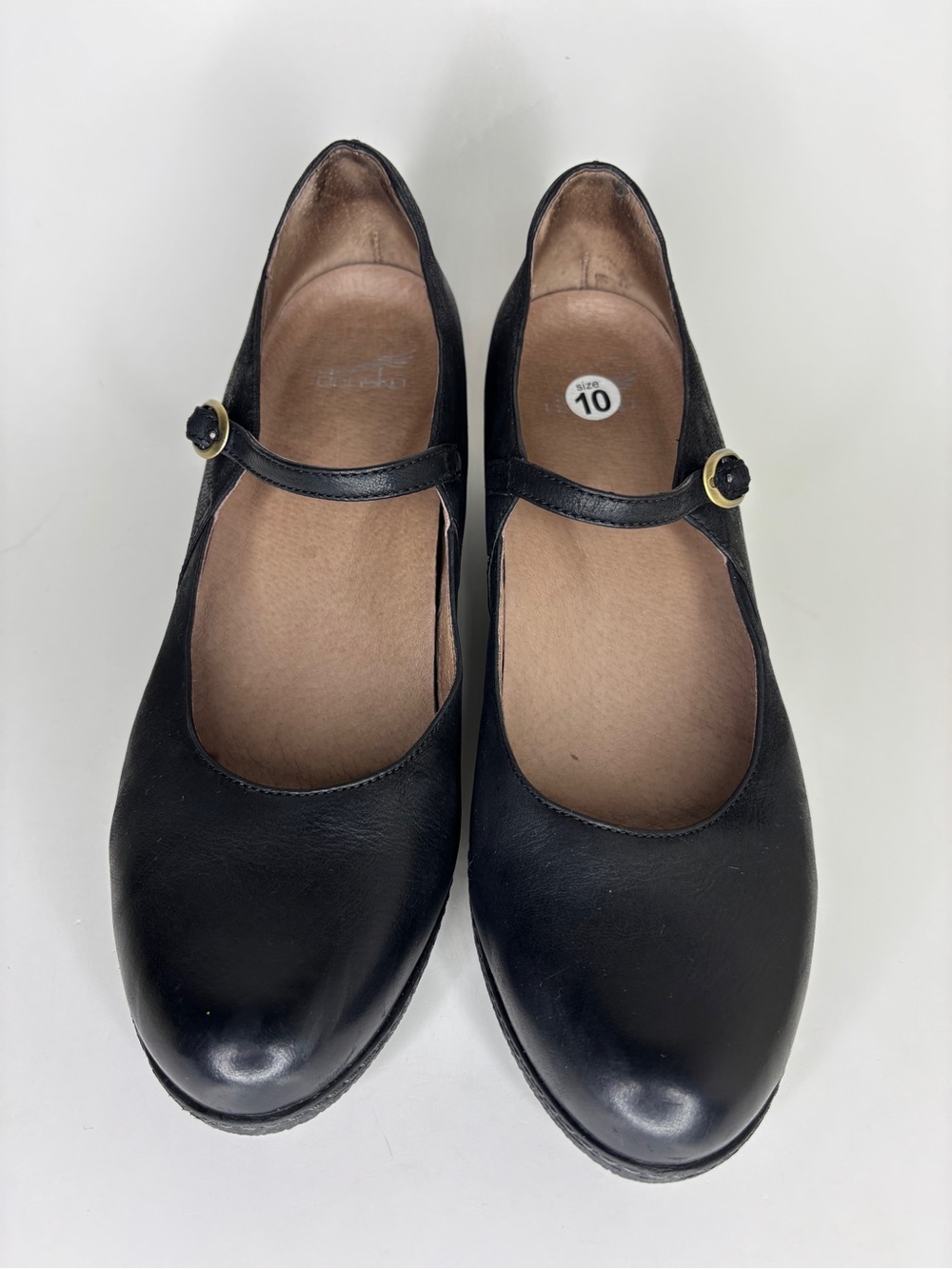 Dansko Shoes Wedge Heels Maryjanes Women Size 41 US 10 Black Leather